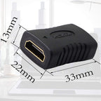 Mini HDMI Type C Female to HDMI Compatible Type A Female Adapter Coupler 4K 60Hz 3D Extender for Camera Camcorder Laptop TV Monitor Projector