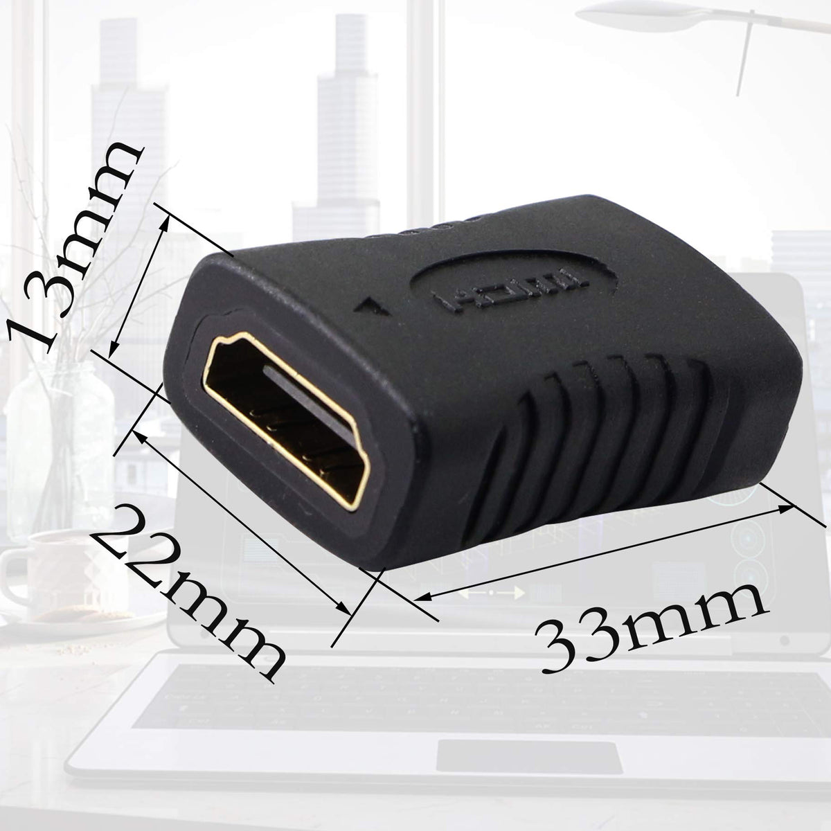 Mini HDMI Type C Female to HDMI Compatible Type A Female Adapter Coupler 4K 60Hz 3D Extender for Camera Camcorder Laptop TV Monitor Projector