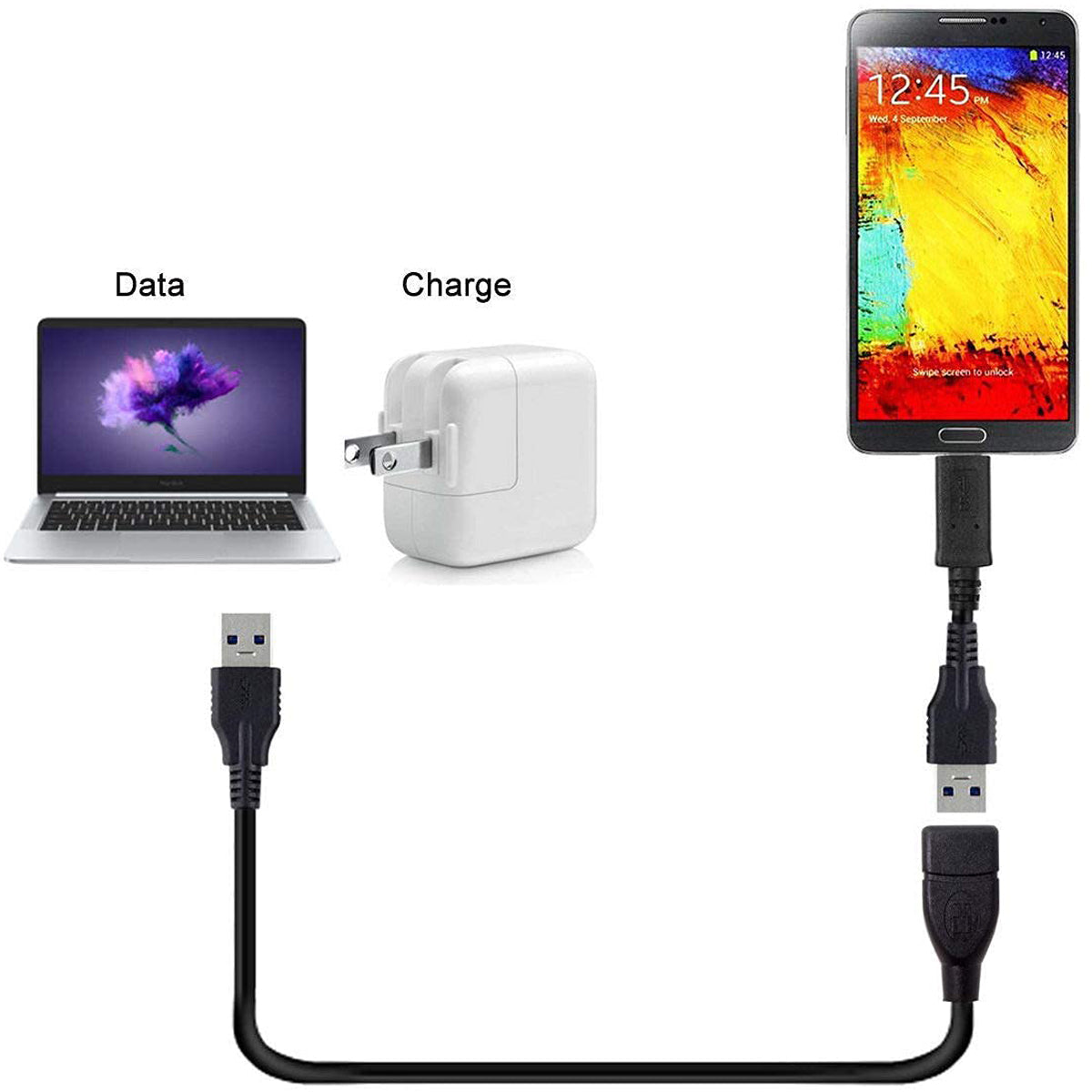 20cm USB 3.0 Type A Male to Female Extension Cable 5Gbps USB Extender for Laptop Keyboard Mouse Printer Flash Drive