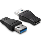 USB C Female to USB 3.0 A Male Adapter 10Gbps Straight Type C to USB Converter Fast Charge Data Sync for PC Laptop Tablet Phone Hard Drive