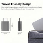 USB C to USB 3.2 Adapter 10Gbps Type C Male to USB A Female OTG Converter Thunderbolt 4 3 Zinc Alloy for MacBook Pro Air iPad iPhone 16 15 Galaxy Flash Drive
