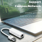USB to Ethernet Adapter 100Mbps USB A to RJ45 Fast Ethernet LAN Network Converter Cable for PC Laptop Desktop TV Box Windows 11 10 8 7 macOS Linux