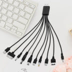 10 in 1 USB Multi Charging Cable Universal Charger Cord with 2 Micro USB USB C Mini USB DC Ports for Cell Phone Bluetooth Speaker MP3 MP4 Tablet