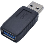 USB 3.0 Coupler Male to Female Adapter SuperSpeed 5Gbps USB Port Extension Connector for Laptops and Computers