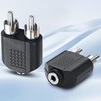 3.5mm Female to 2 RCA Male Audio Adapter 1/8 Inch TRS Stereo to Dual RCA Phono Plug Splitter Converter Connector for Amplifier Speaker Receiver TV PC