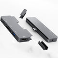 USB C Hub 7 in 1 Adapter with 4K HDMI USB 3.0 SD microSD Card Reader 3.5mm Audio USB C Data PD Charging for iPad Pro Air mini