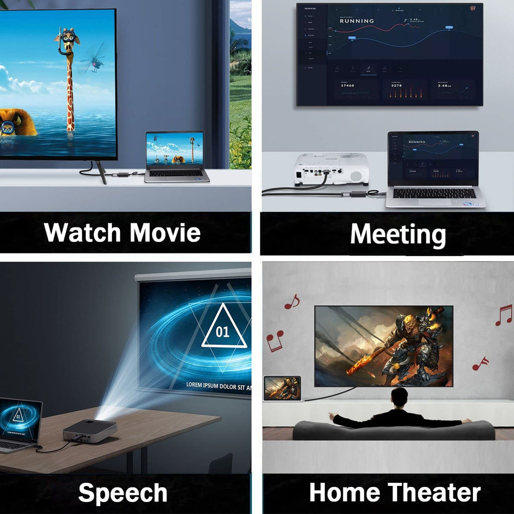 USB 3.0 to HDMI Adapter 1080P 60Hz Video Audio Converter for Windows PC Laptop Monitor HDTV TV Projector Mirror Extend Display