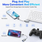 Micro USB 2.0 Male to USB A Female OTG Adapter Cable 21cm Nylon Braided for Flash Drive Mouse Keyboard