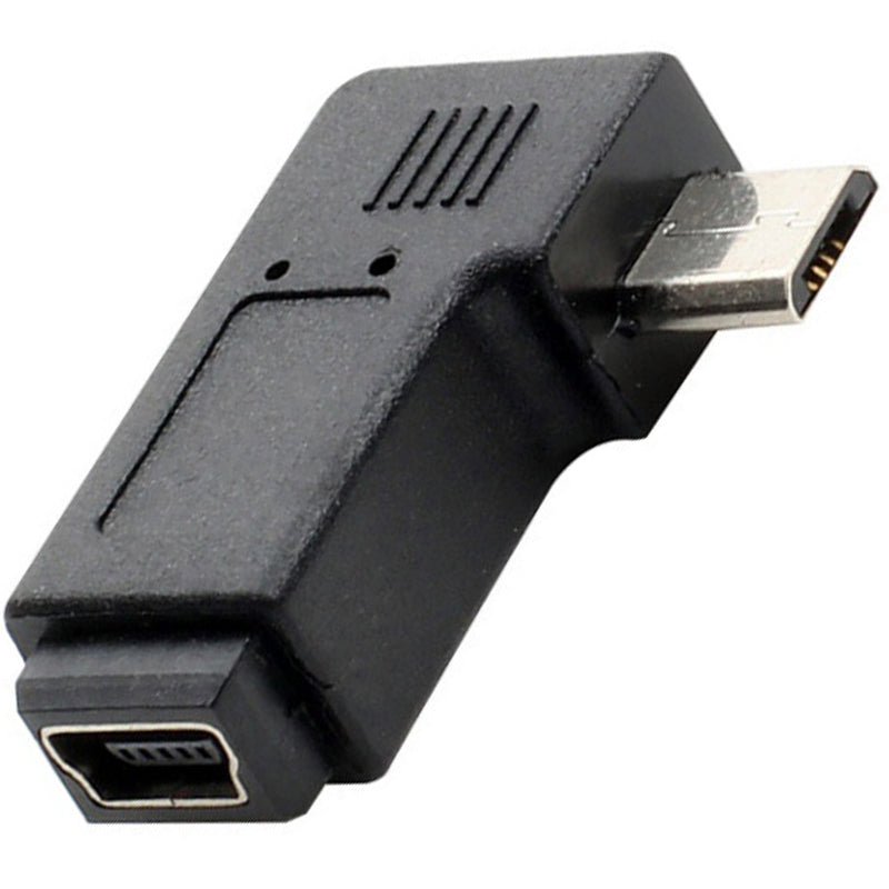 Micro USB Male to Mini USB Female Adapter Connector (Straight / Left-Angle / Right-Angle) for Charging and Data Sync