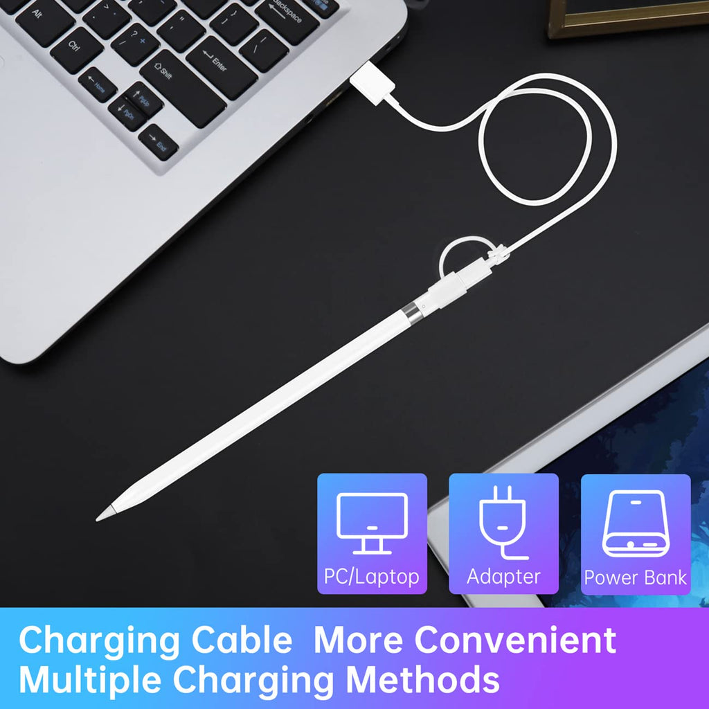 Charging Adapter for Apple Pencil 1st Generation Female to Female Lightning Cable Charger Connector Replacement for iPad Pro 9.7 10.5 12.9 Stylus Pen