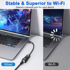 USB C to Ethernet Adapter Type C to RJ45 Gigabit LAN Network Converter 1000Mbps Wired Internet Dongle for MacBook Steam Deck Switch Laptop PC Chromebook