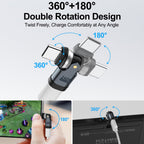 USB C Right Angle Adapter 240W PD Fast Charging 360 Degree Rotating 90 Degree for MacBook iPad iPhone 17 16 15 Samsung Galaxy Steam Deck Laptop