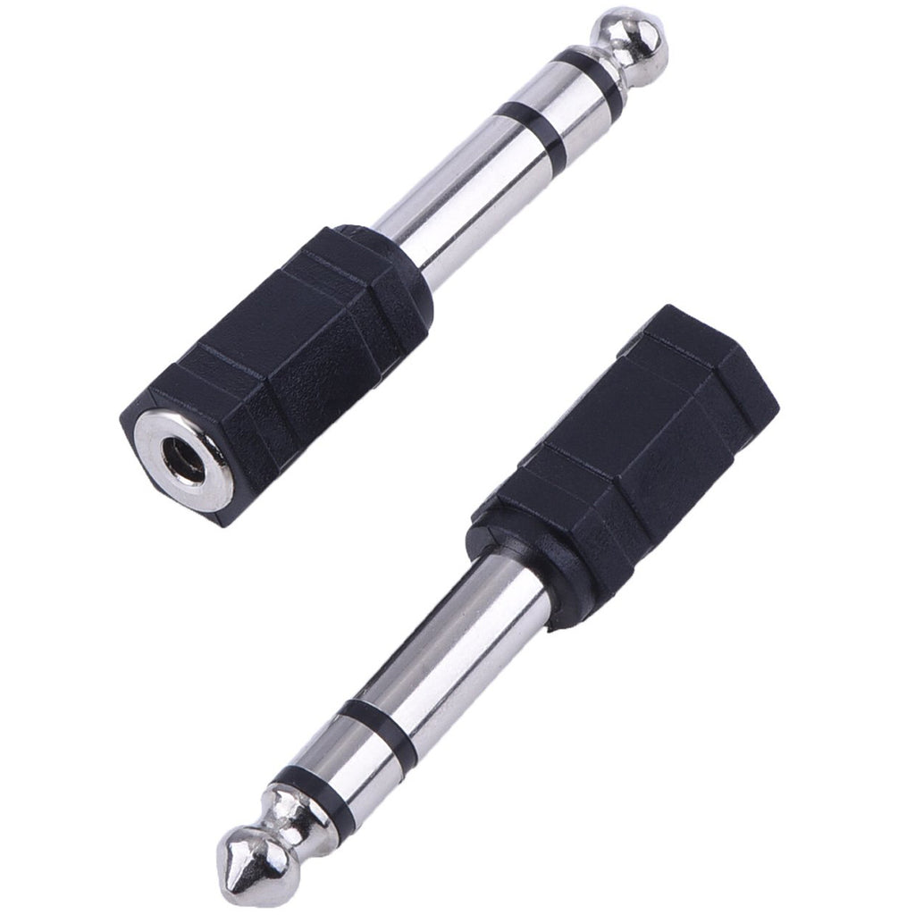 6.35mm to 3.5mm Audio Adapter 1/4 Male to 1/8 Female Stereo Headphone Jack Plug Converter TRS for Guitar Amp Digital Piano Mixer Amplifier AV Receiver