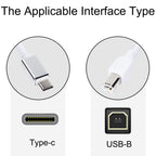 USB C to USB B Cable for MIDI Keyboard Controller Audio Interface Printer Scanner Data Connection 1m 1.5m