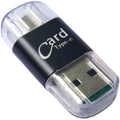 USB C and USB A Micro SD Card Reader 2 in 1 Dual Connector TF Memory Card Adapter OTG Converter for Android Phone iPad MacBook PC Laptop Dash Cam