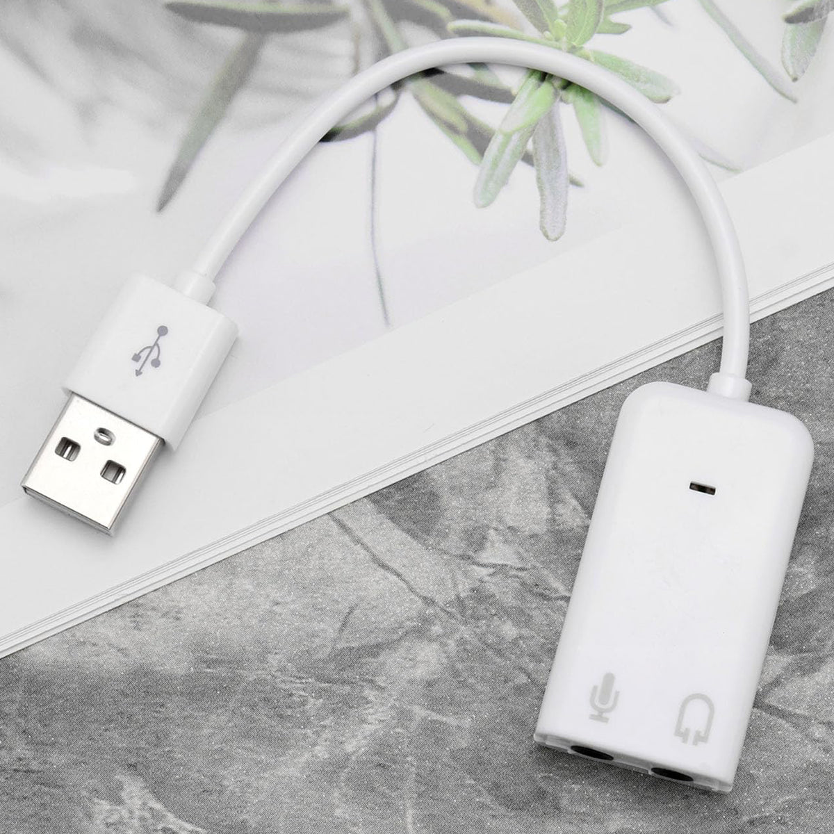 USB External Sound Card Audio Adapter 7.1 Channel 3.5mm AUX Headphone Jack Microphone Converter for PC Laptop Desktop Windows Mac Linux Raspberry Pi