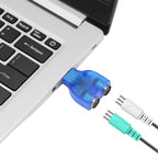 USB to Dual PS2 Adapter USB A Male to 2 PS/2 Female Active Converter Direct Plug Splitter for Keyboard Mouse Laptop PC