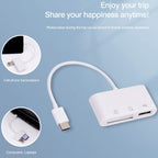 3 in 1 USB C SD Card Reader Micro SD TF Card and USB 2.0 OTG Adapter Cable for Android Phone Tablet iPad Pro MacBook Laptop PC Camera Flash Drive