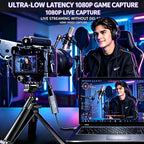 4K 30Hz HDMI to USB 3.0 Video Capture Card 1080P 60FPS Audio Cam Link Adapter Dongle for PS5 PS4 Switch Xbox DSLR Camera OBS Live Streaming Gaming PC