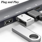 5 in 1 USB C Hub with 4K HDMI 100W PD Fast Charging USB 3.0 Dual USB 2.0 Multiport Type C Adapter for MacBook Pro Air M1 M2 iPad Pro XPS Surface Laptop