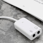 USB External Sound Card Audio Adapter 7.1 Channel 3.5mm AUX Headphone Jack Microphone Converter for PC Laptop Desktop Windows Mac Linux Raspberry Pi