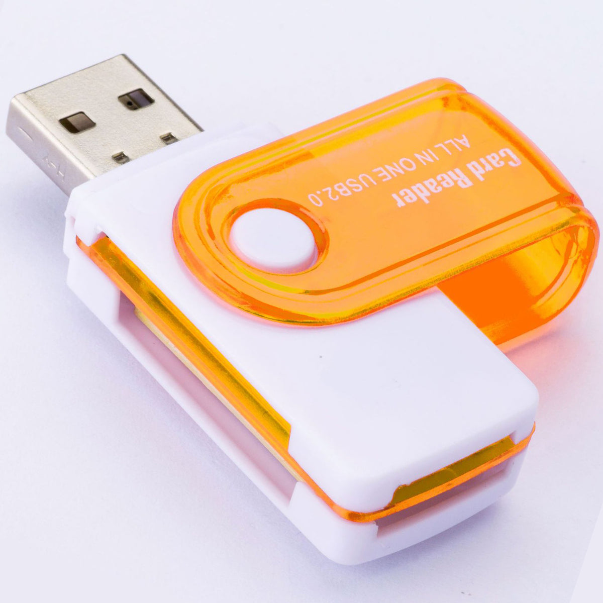 USB SD Card Reader 4 in 1 All in One Memory Card Adapter TF SD M2 MS with 360 Rotatable Swivel Cap for PC Laptop Desktop Camera Dash Cam