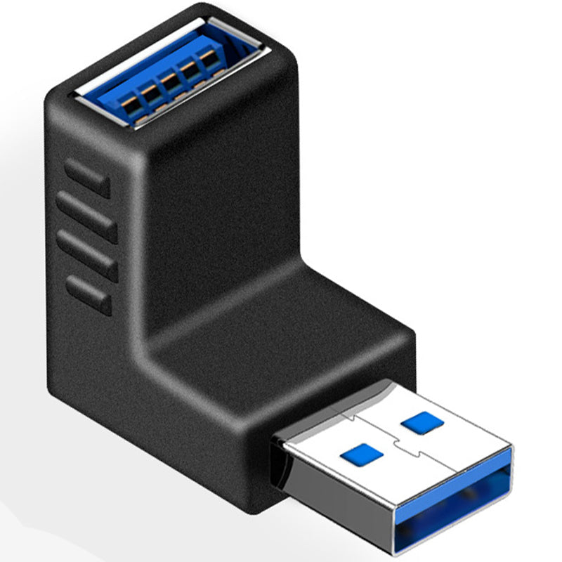 USB 3.0 Adapter Female Coupler 90 Degree Up Down Left Right Angle and Straight 5Gbps SuperSpeed USB A for PC Laptop Hard Drive Flash Drive