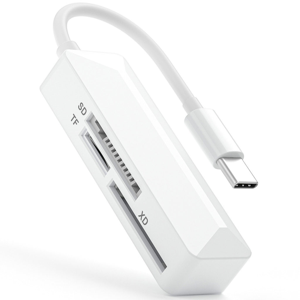 USB C to XD SD Micro SD Card Reader 3 in 1 Camera Memory Card Adapter Dongle for Olympus Fuji XD Picture Card iPhone 15 16 iPad Mac Android PC