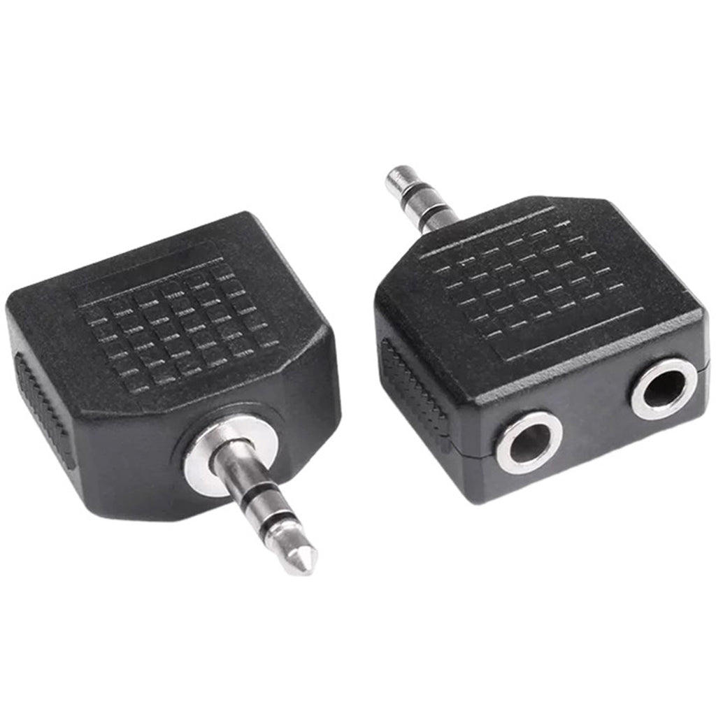 3.5mm Stereo Headphone Splitter 1 Male to 2 Female Audio Jack Y Adapter Dual Headphone Sharing for Phone Tablet Laptop MP3 CD Player