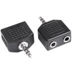 3.5mm Stereo Headphone Splitter 1 Male to 2 Female Audio Jack Y Adapter Dual Headphone Sharing for Phone Tablet Laptop MP3 CD Player