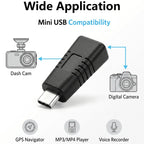 USB C to Mini USB Adapter Type C Male to Mini B 5 Pin Female Converter 480Mbps Data Charging for Dash Cam GPS Digital Camera MP3 Player MacBook PC