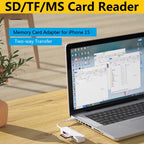 USB C to XD SD Micro SD Card Reader 3 in 1 Camera Memory Card Adapter Dongle for Olympus Fuji XD Picture Card iPhone 15 16 iPad Mac Android PC