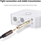 1/4 Male to 1/8 Female Headphone Adapter 6.35mm to 3.5mm Stereo Audio Jack Converter Gold Plated Brass for Amp Digital Piano Mixer Guitar Receiver