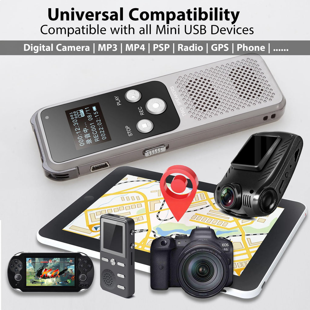 Mini USB OTG Cable USB A Female to Mini USB 5 Pin Male Adapter Braided Host Cord for Dash Cam Car Navigation GPS Digital Camera MP3 MP4 Tablet Recorder