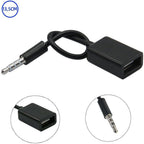 3.5mm Male AUX Audio Plug to USB 2.0 Female Adapter Cable 15cm for Car Radio Stereo with MP3 Decoding Function Play U Disk Flash Drive