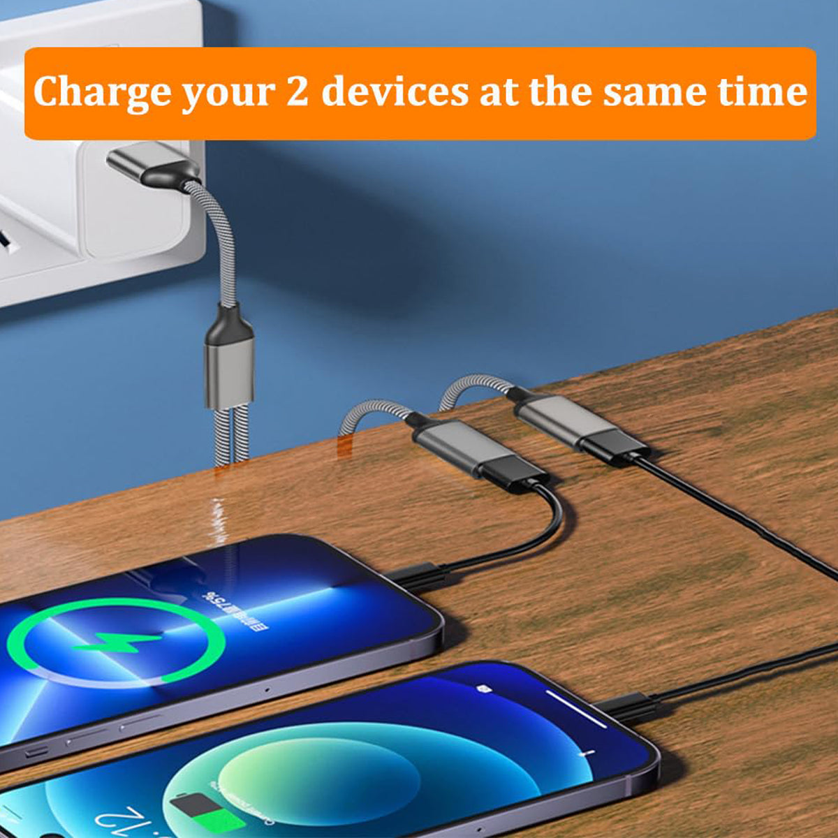 USB to Dual USB Splitter Cable USB A Male to 2 USB Female Y Cord 2 Port Hub Adapter Data Sync Dual Charging Extender for Laptop PC Car Flash Drive