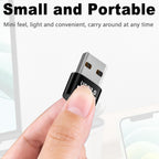 USB A Male to USB C Female Adapter USB 2.0 480Mbps 5V 3A Charging Data OTG Converter for USB A Laptop PC Charger Black Silver