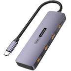 4 Port USB C Hub 10Gbps USB 3.2 Gen2 Type C Data Splitter Aluminum Multiport Adapter for MacBook Pro Air M2 M1 iPad Pro Surface Galaxy S23 Laptop