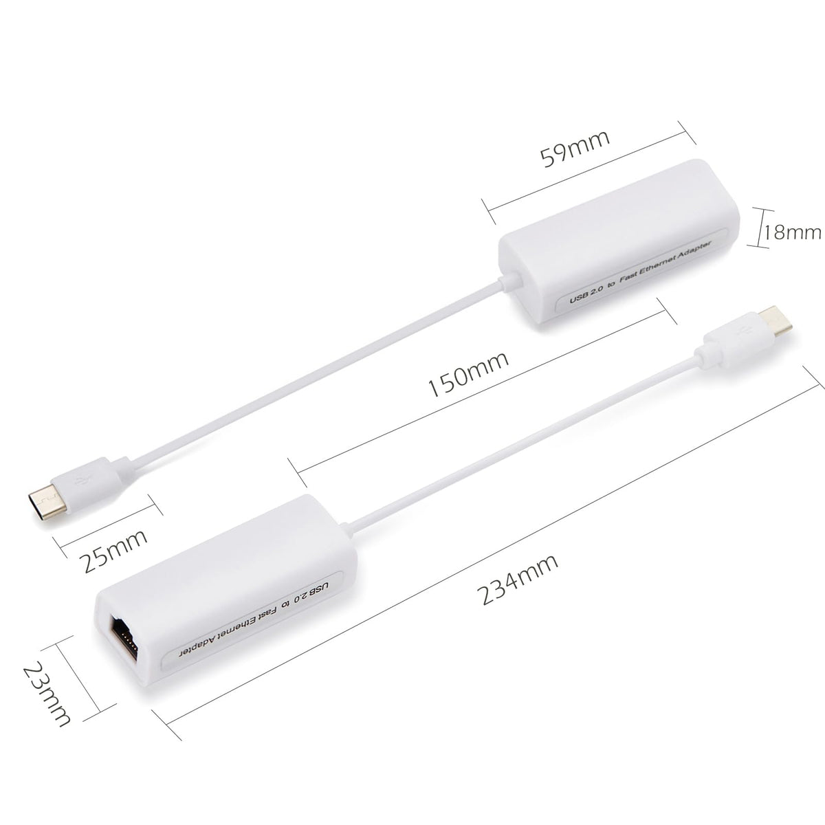 USB C to Ethernet Adapter 100Mbps Type C to RJ45 Fast Ethernet LAN Network Converter Cable for MacBook Pro Surface Book Dell XPS HP Spectre Yoga PC