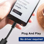 USB C to USB Adapter Type C Male to USB Female OTG Cable for iPhone 16 15 Pro Max MacBook Samsung Galaxy Android Connect USB Drive Mouse Keyboard
