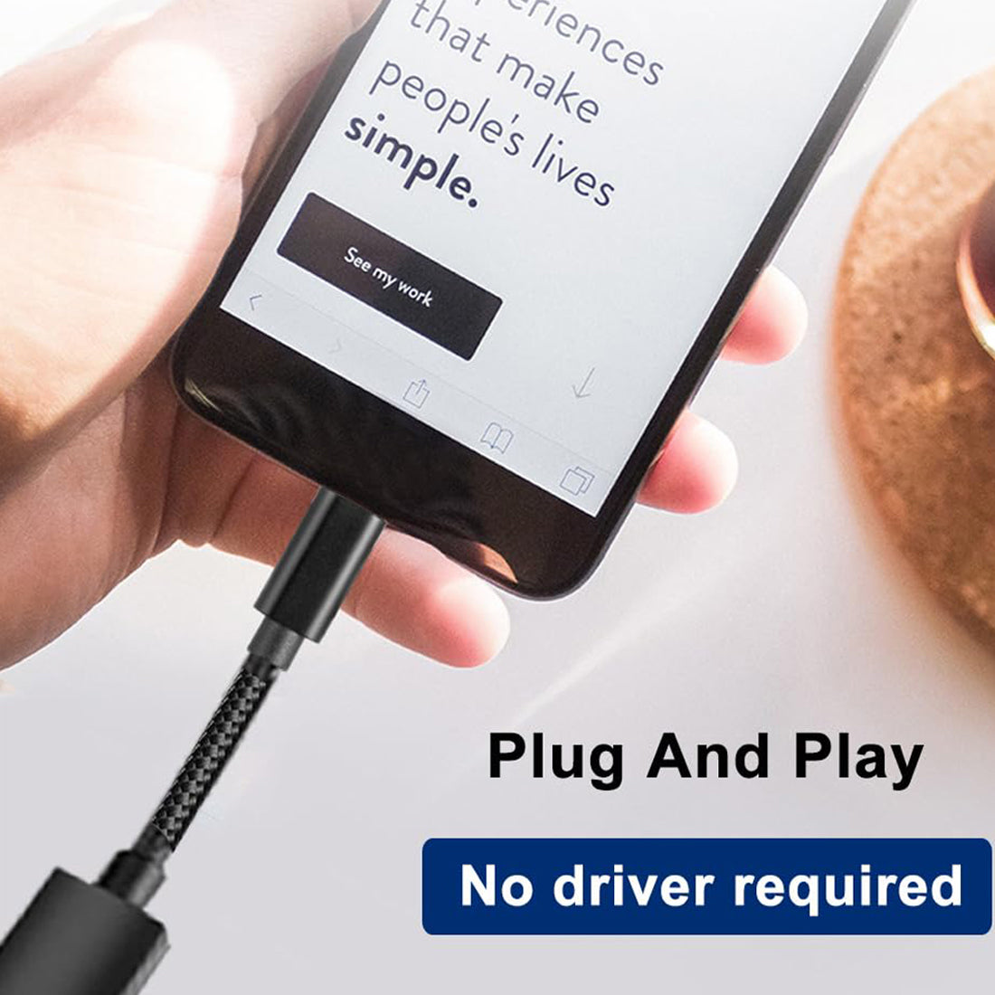 USB C to USB Adapter Type C Male to USB Female OTG Cable for iPhone 16 15 Pro Max MacBook Samsung Galaxy Android Connect USB Drive Mouse Keyboard