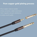 1/4 Male to 1/8 Female Headphone Adapter 6.35mm to 3.5mm Stereo Audio Jack Converter Gold Plated Brass for Amp Digital Piano Mixer Guitar Receiver
