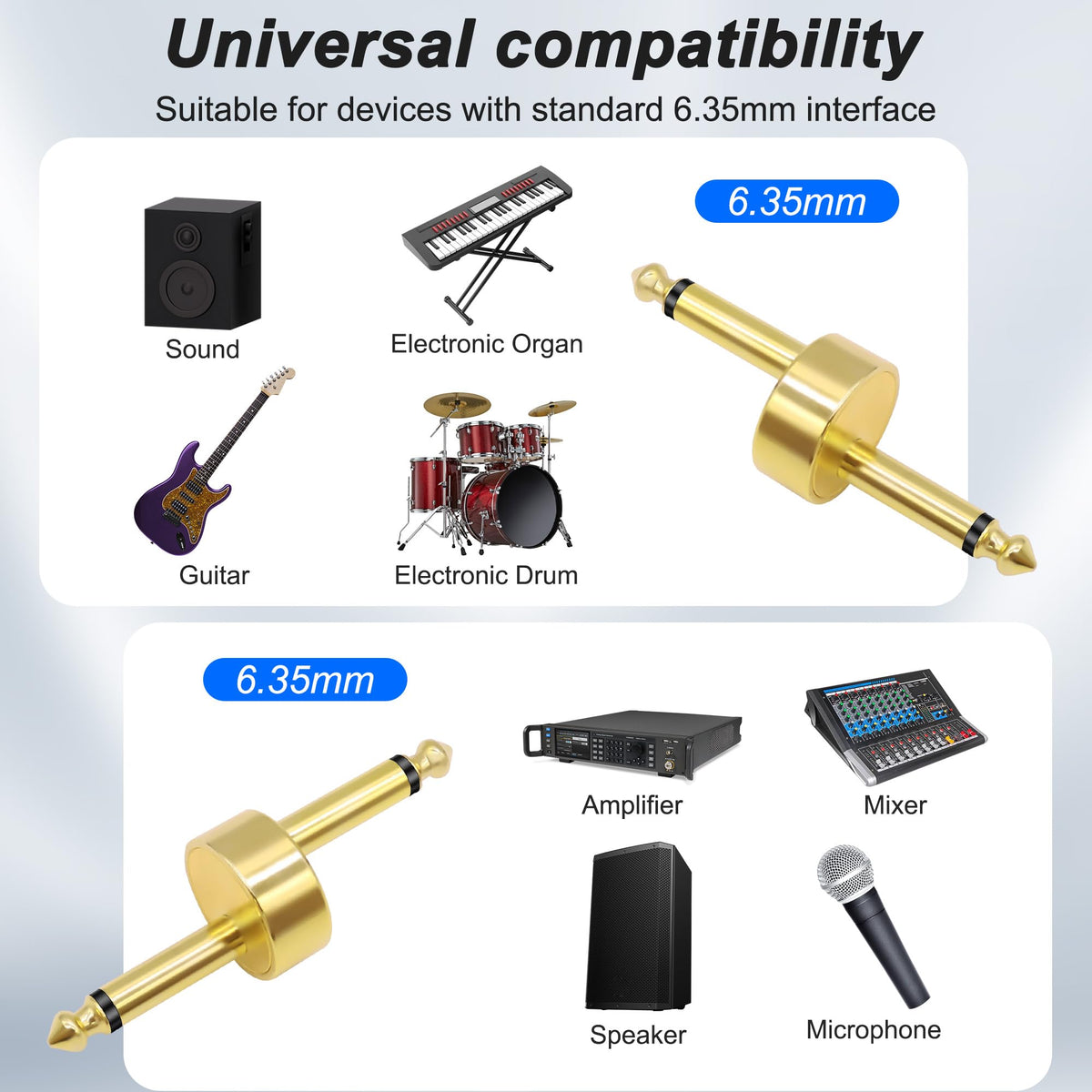 Z Type Guitar Pedal Connector 1 4 Inch 6.35mm TS Male to Male Audio Coupler Gold Plated Offset Patch Adapter for Effect Pedalboard Boss Fender Korg