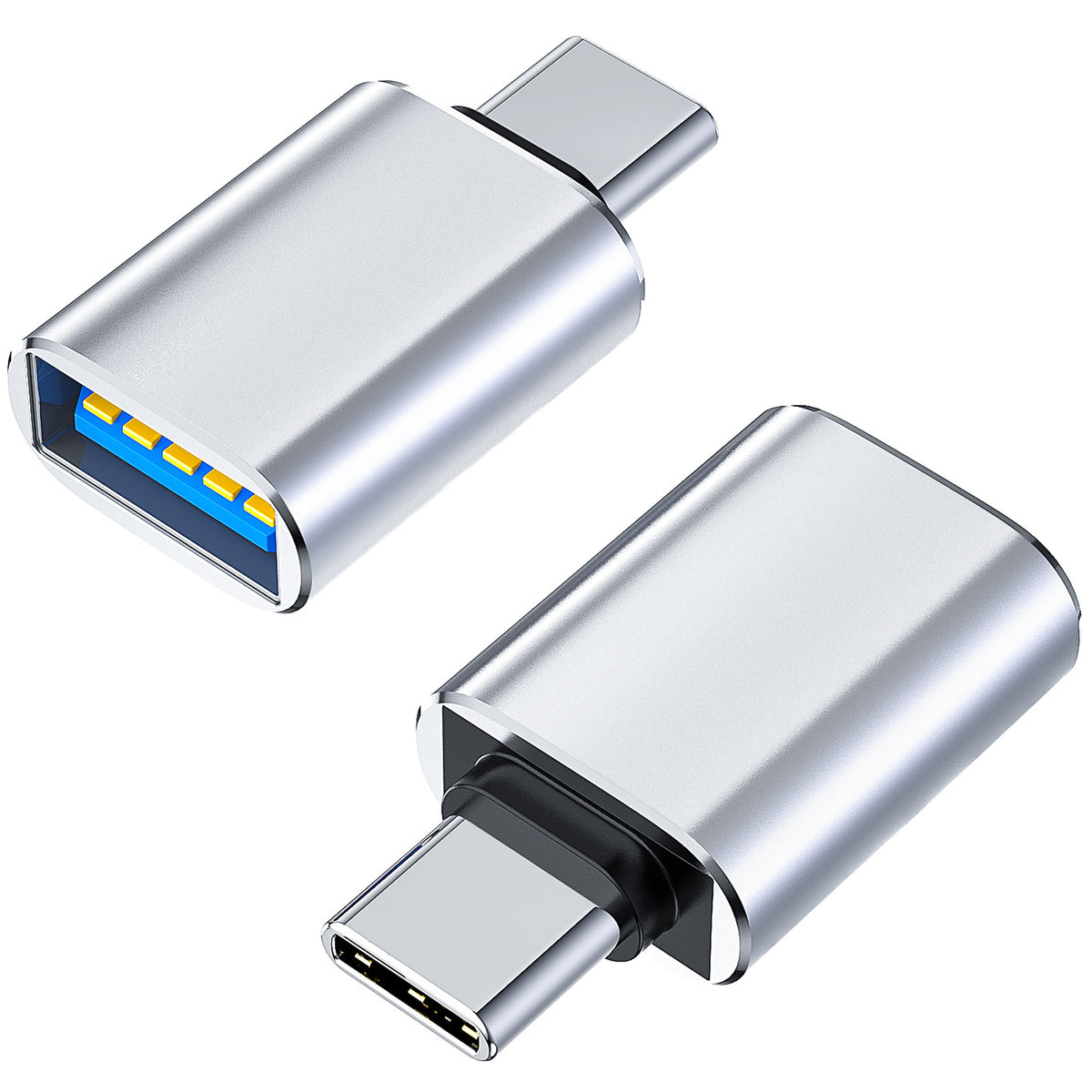 USB C to USB 3.1 Adapter Type C Male to USB Female OTG Converter Compatible with Laptops Tablets Smartphones