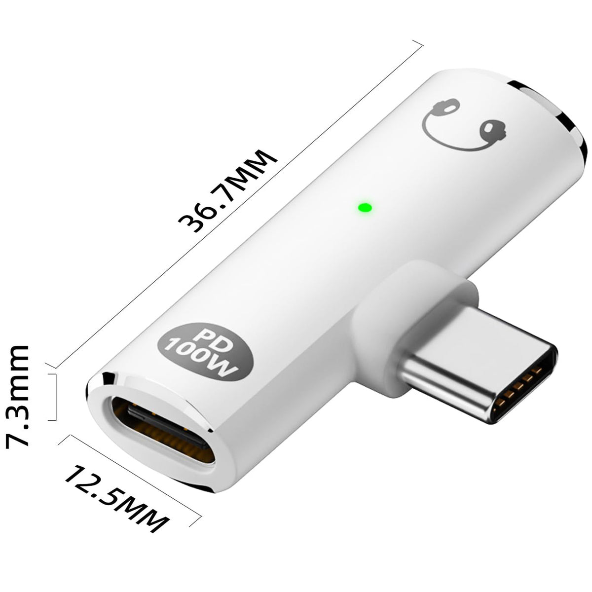 USB C to 3.5mm Headphone Adapter with 100W PD Charging DAC Audio TRRS Mic USB C Charger Port for iPhone 16 15 Galaxy Pixel iPad