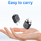 3.5mm Female to 2 RCA Male Audio Adapter 1/8 Inch TRS Stereo to Dual RCA Phono Plug Splitter Converter Connector for Amplifier Speaker Receiver TV PC
