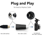USB C to Mini USB Adapter Type C Male to Mini B 5 Pin Female Converter 480Mbps Data Charging for Dash Cam GPS Digital Camera MP3 Player MacBook PC