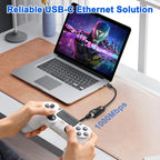 USB C to Ethernet Adapter Type C to RJ45 Gigabit LAN Network Converter 1000Mbps Wired Internet Dongle for MacBook Steam Deck Switch Laptop PC Chromebook