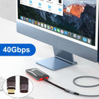 USB C Extension Cable 13cm USB4 Male to Female Flat Cable 40Gbps 100W PD 8K 60Hz Thunderbolt 4 3 Compatible for Dock SSD Monitor Laptop