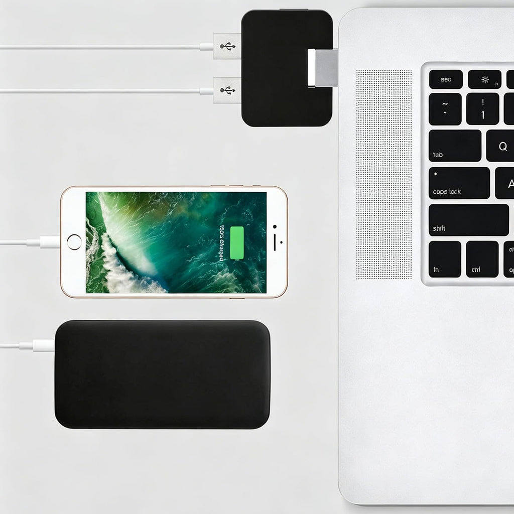 4 Port USB 2.0 Hub 270 Degree Rotating Portable USB Data Splitter Expander Adapter for Laptop PC Desktop Keyboard Mouse Flash Drive Windows Mac Linux